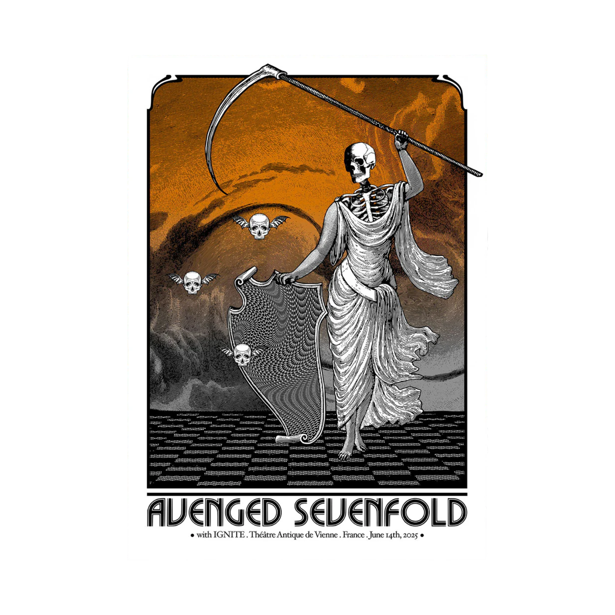 アートポスターNO.7(17480) Avenged Sevenfold Vienne Orange Variant - Poster – A7X World