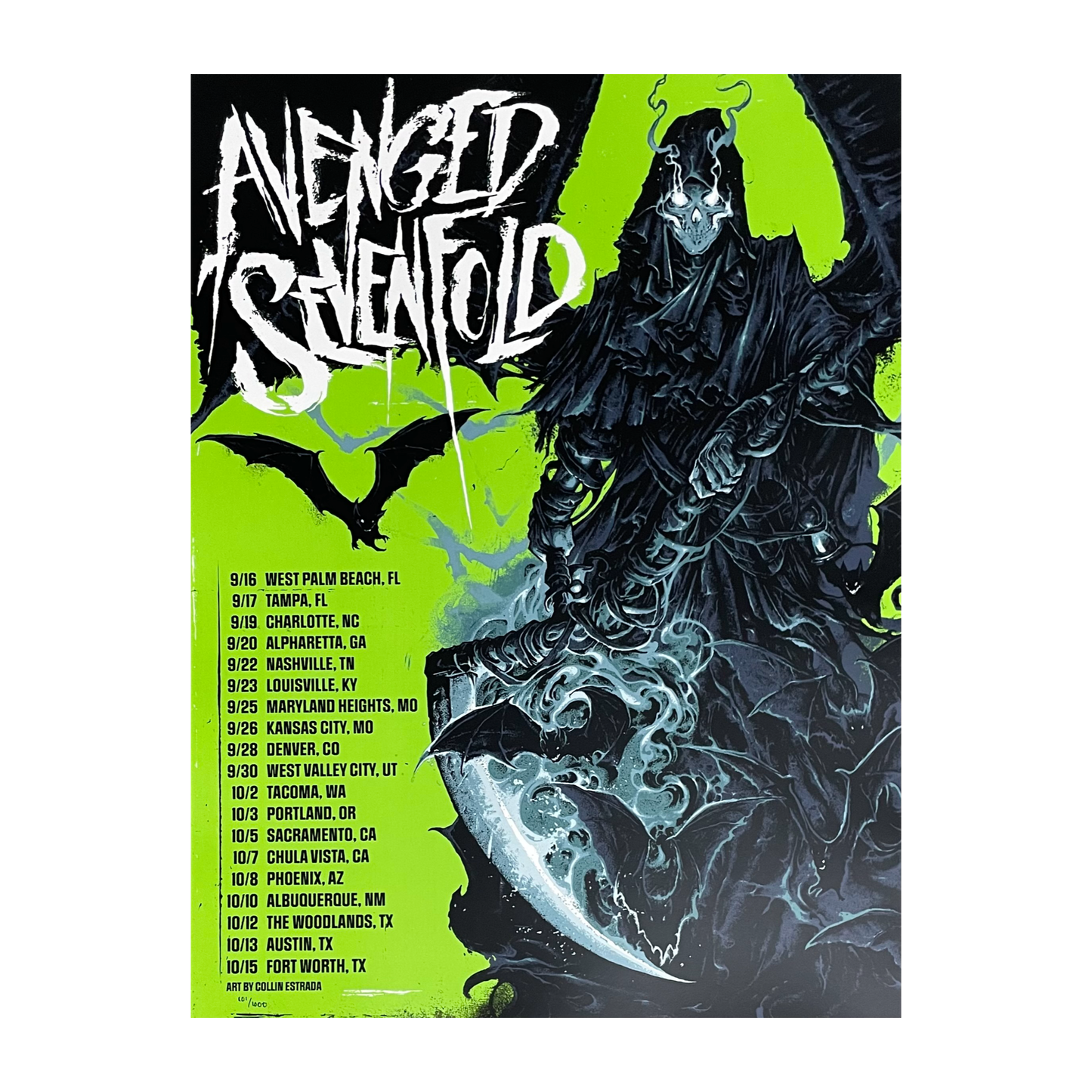 Avenged Sevenfold 2023 Leg 2 Green Variant - Poster
