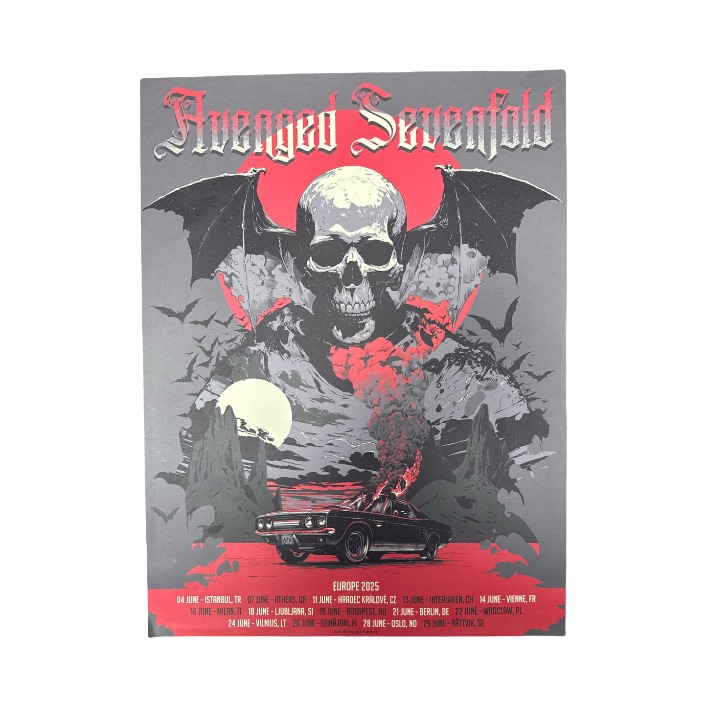 Avenged Sevenfold Europe Red Variant - Poster