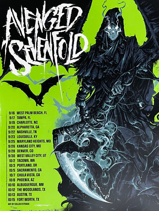 Avenged Sevenfold 2023 Leg 2 Green Variant - Poster