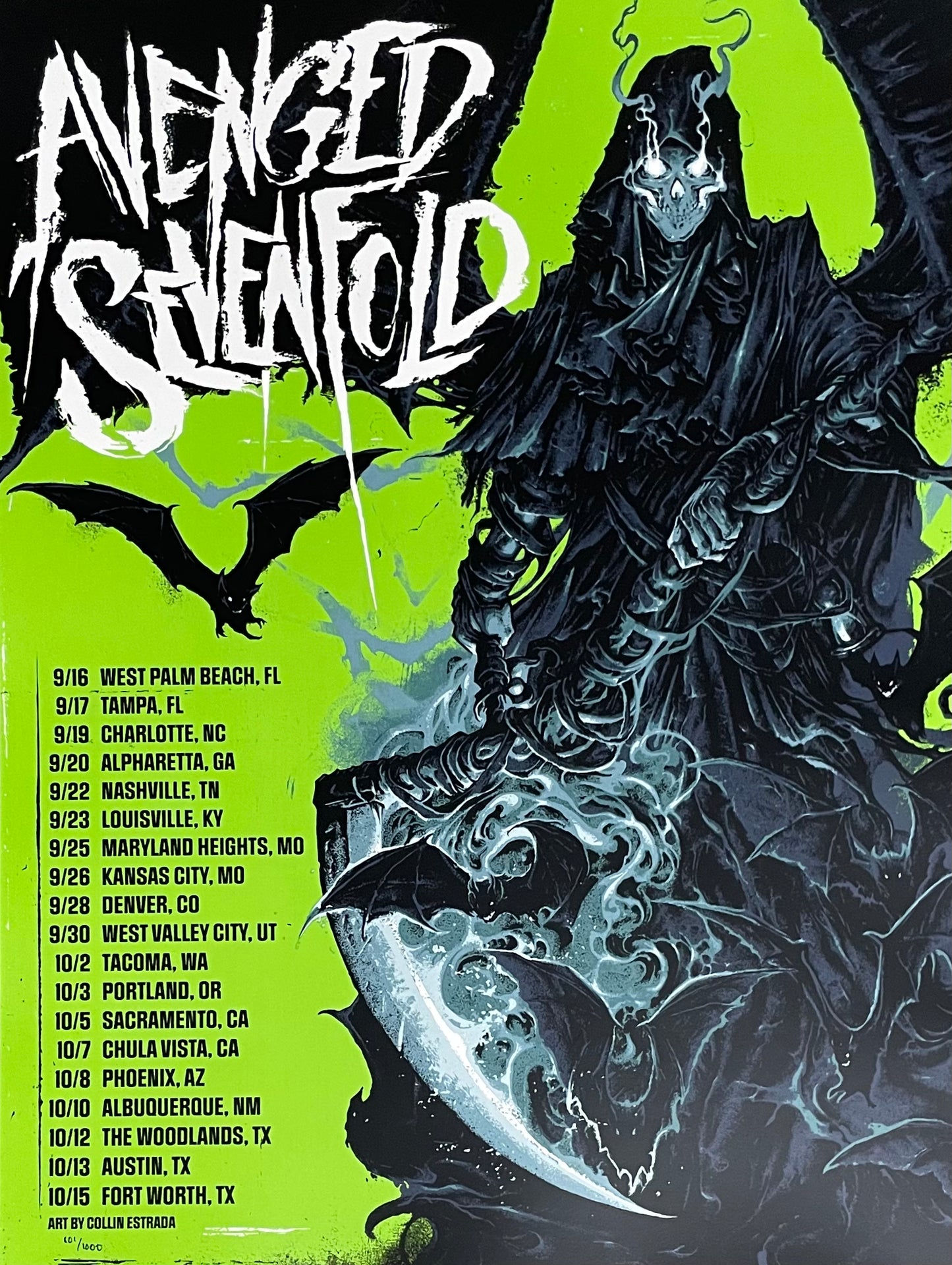 Avenged Sevenfold 2023 Leg 2 Green Variant - Poster