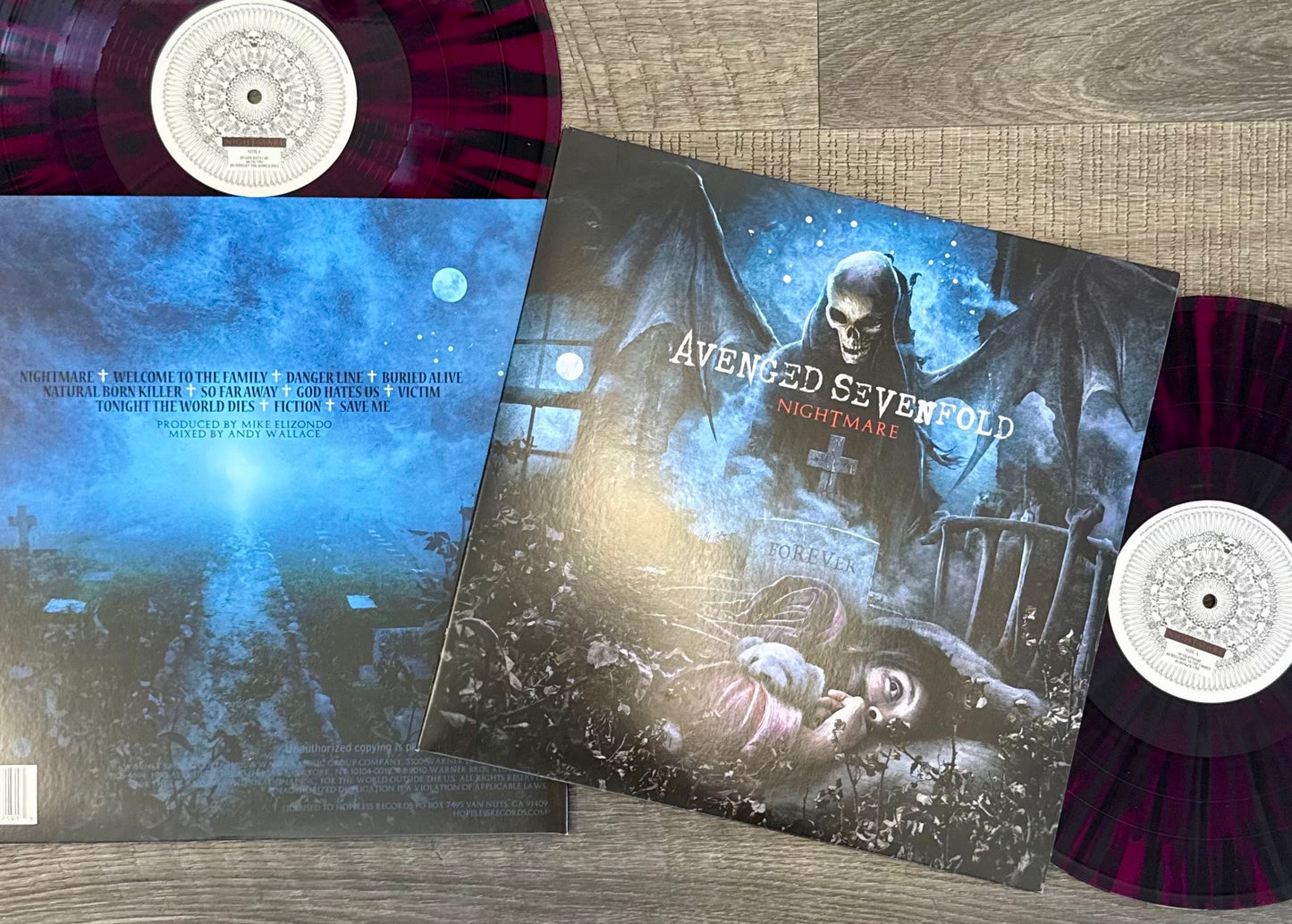 Avenged Sevenfold 'Nightmare' Purple & Black Splatter - Vinyl Record