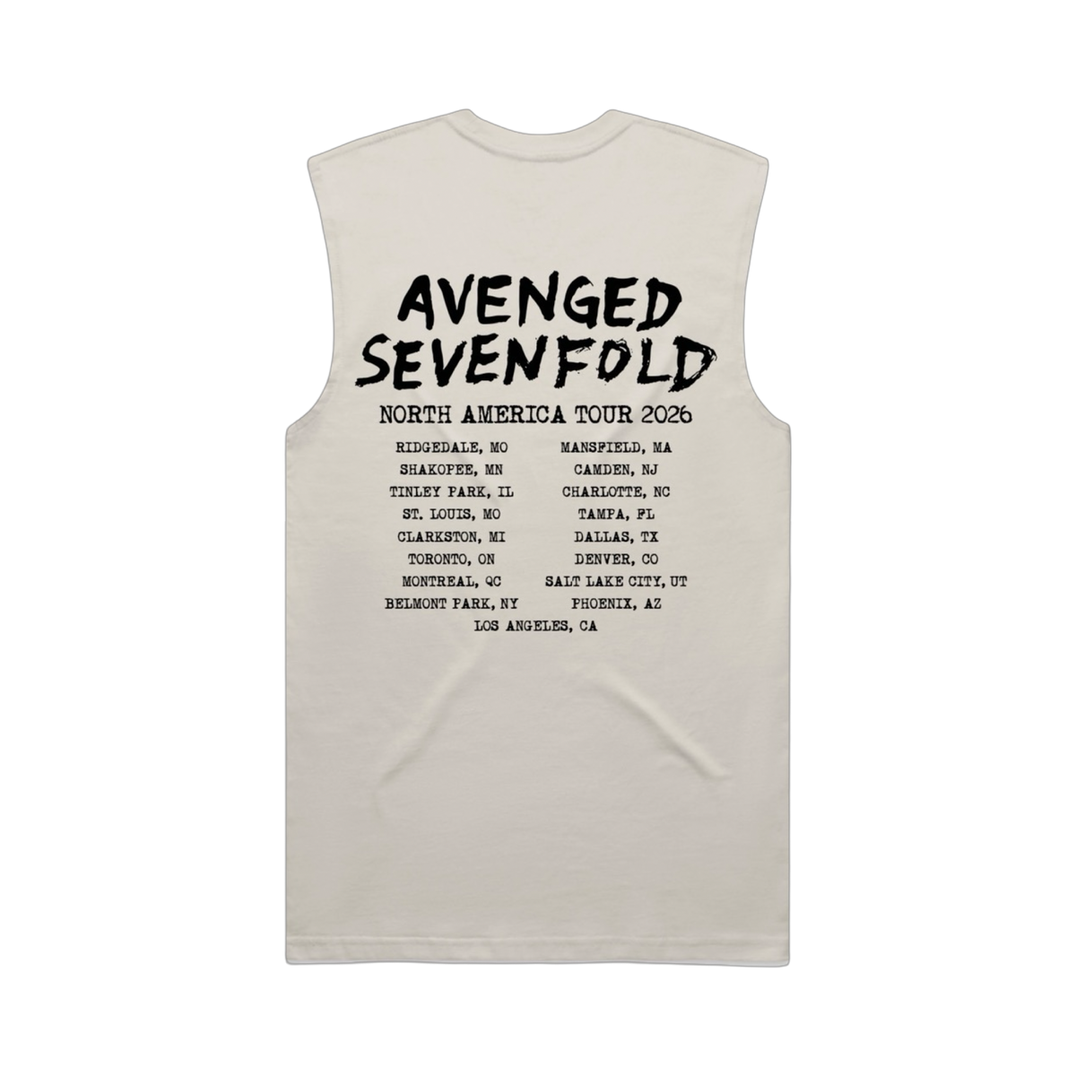 Avenged Sevenfold North America Tour 2026 - Tank