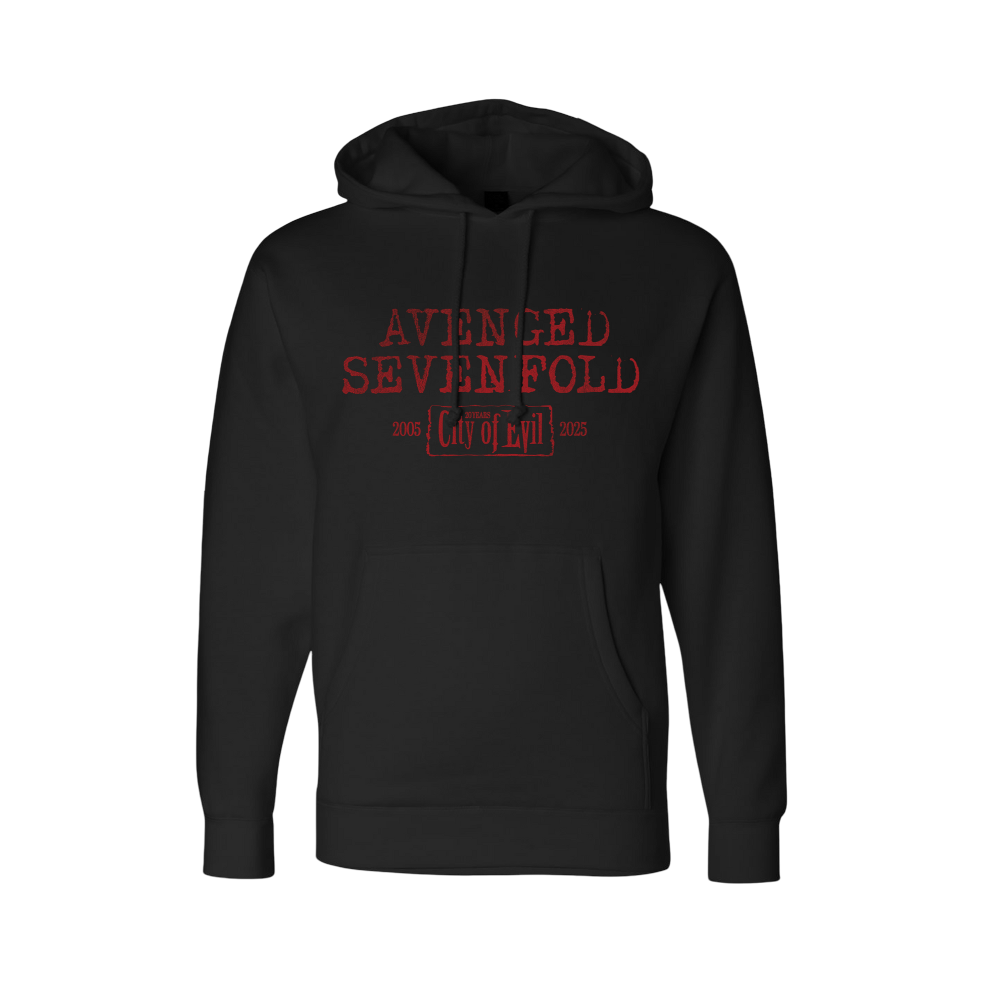 City of Evil - Black Heavyweight Hooded Pullover (COE 20th