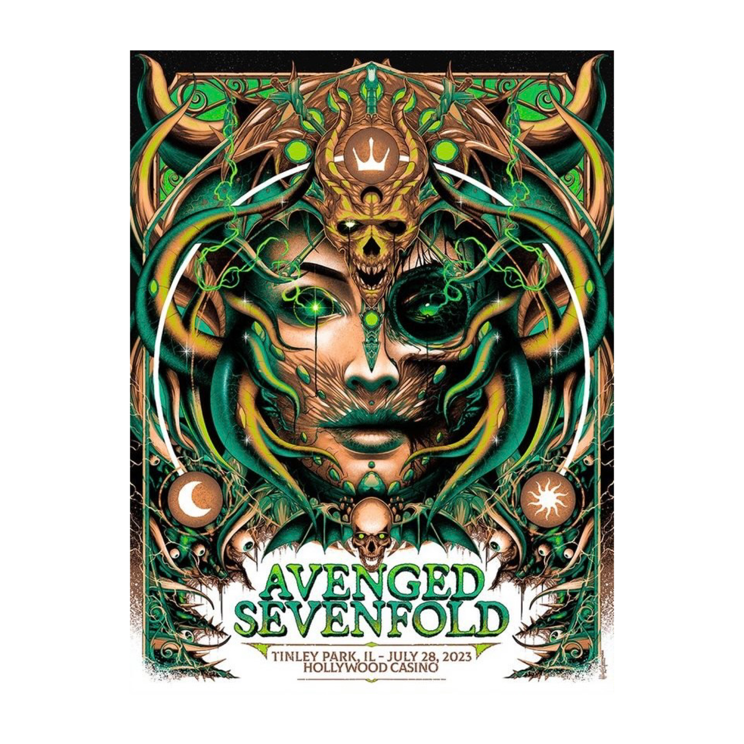 Avenged Sevenfold Tinley Park Green Variant - Poster