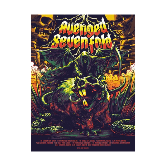 Avenged Sevenfold 2023 Leg 1 Yellow Variant - Poster