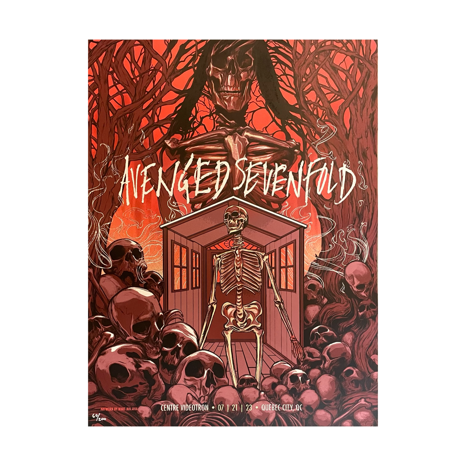 Avenged Sevenfold Quebec Red Variant - Poster – A7X World Avenged Sevenfold Quebec Red Variant - Poster – A7X World