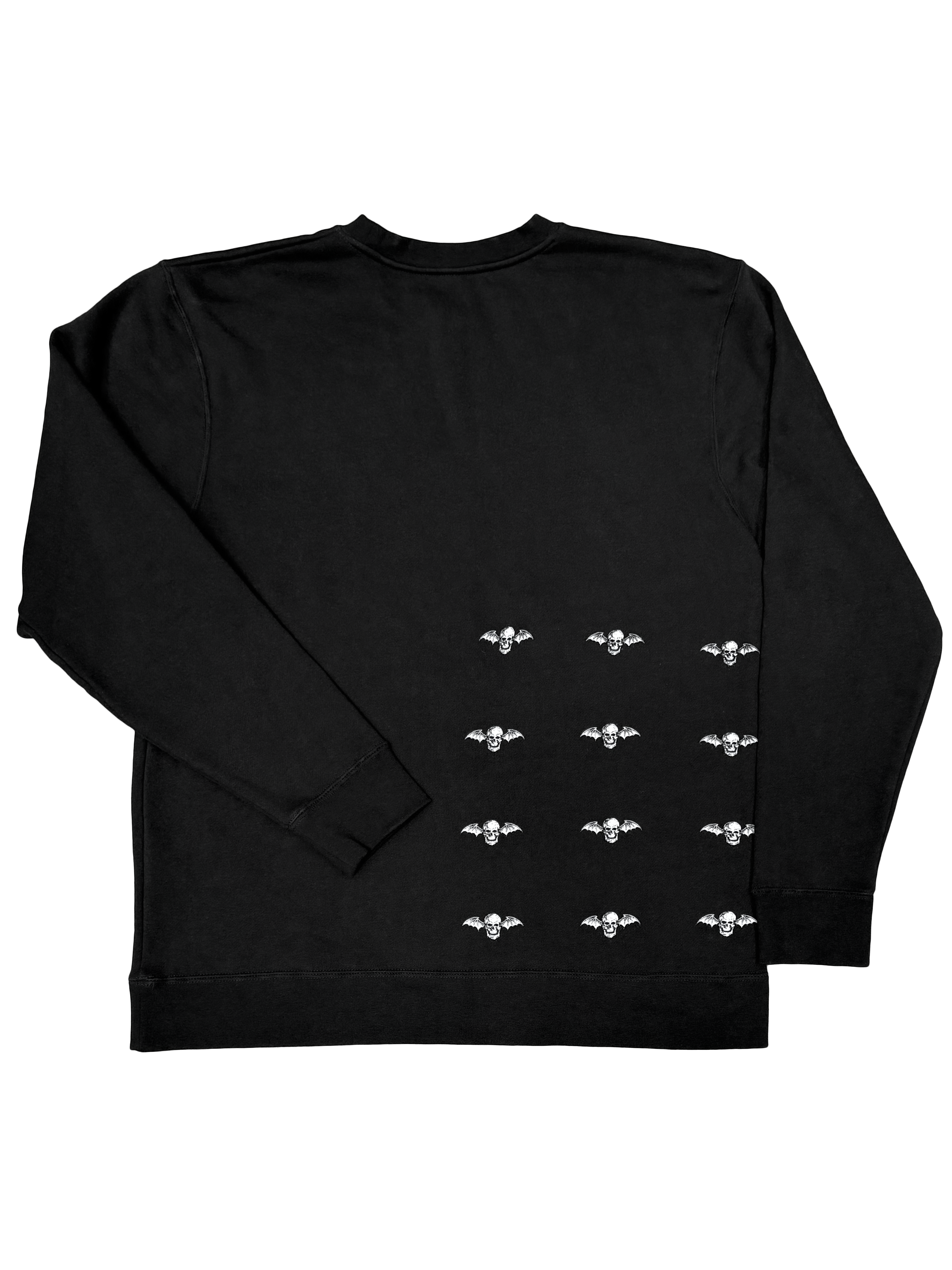 BORDER CREW NECK SWEAT BLACK × WHITE L VII - Crewneck Sweater – A7X World