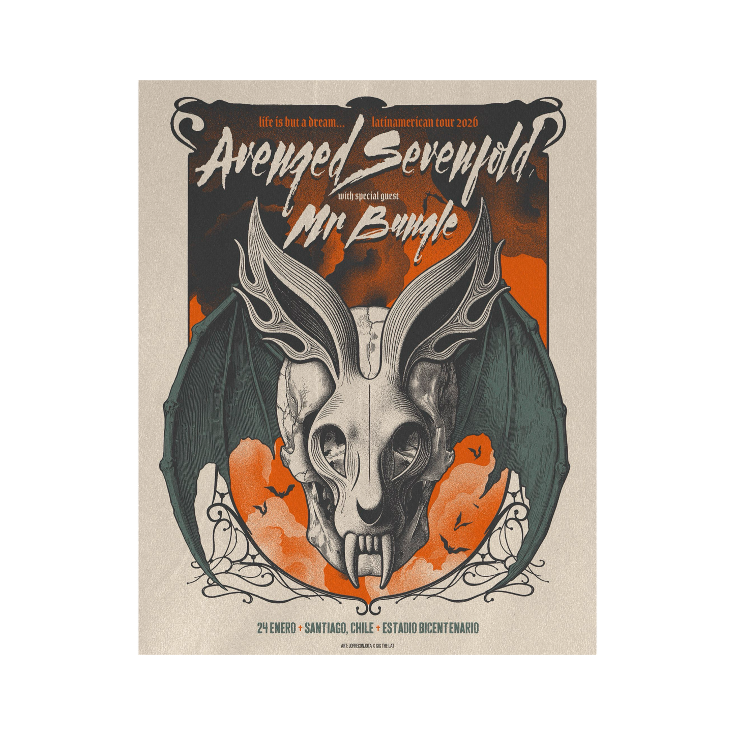 Avenged Sevenfold Chile Orange Variant - Poster