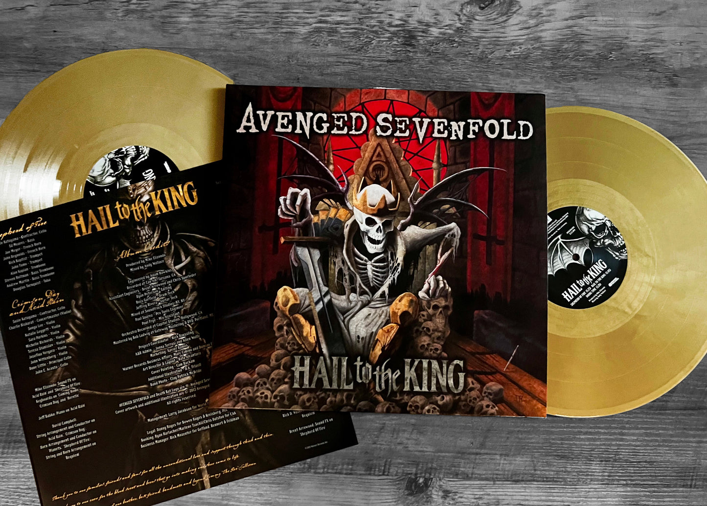 Avenged Sevenfold 'Hail To The King' 10th Anniversary Gold - Vinyl Record