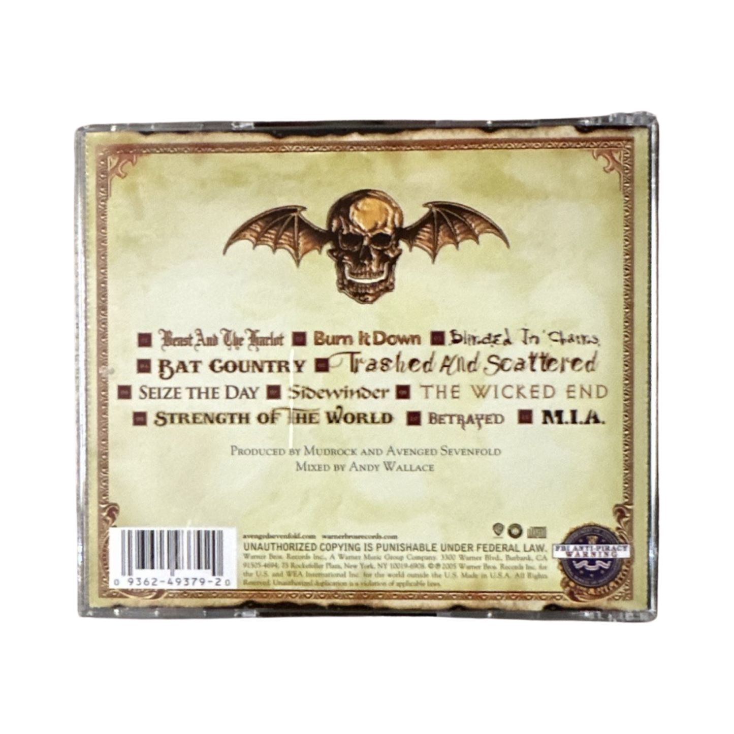 Avenged Sevenfold 'City of Evil' - CD