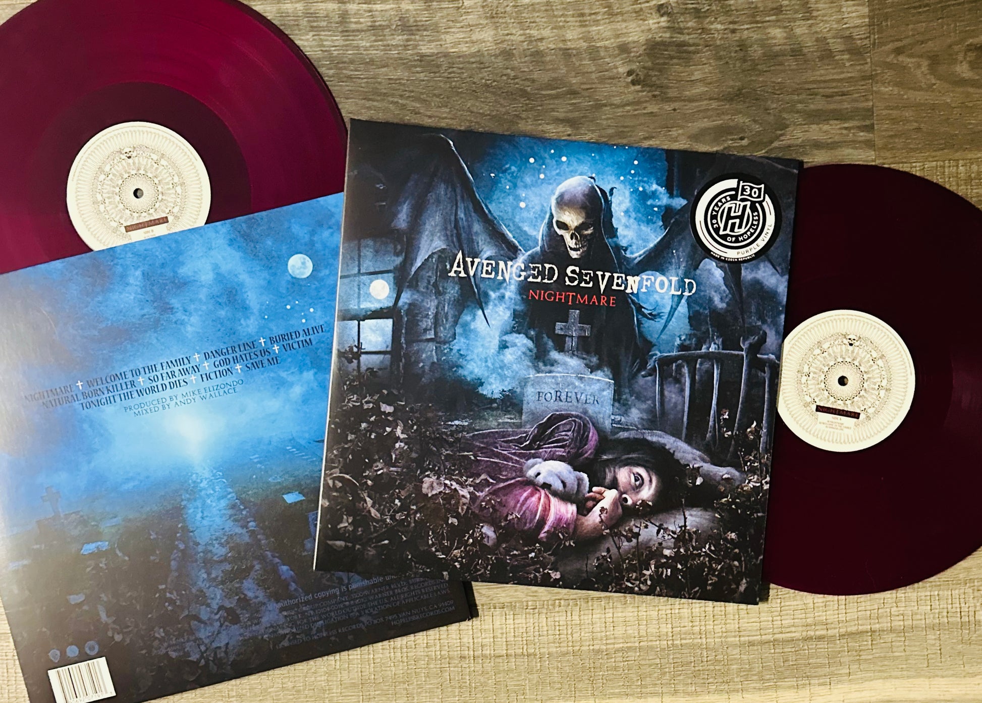 Avenged Sevenfold Nightmare Neon Violet Vinyl Record – Hopeless