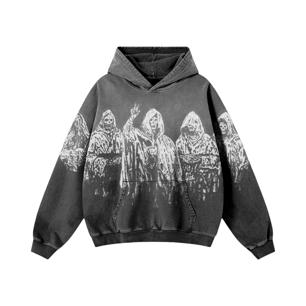 Avenged Sevenfold Tour Grey Wash - Hooded Pullover