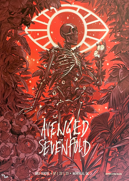 Avenged Sevenfold 2023 Leg 1 Yellow Variant - Poster