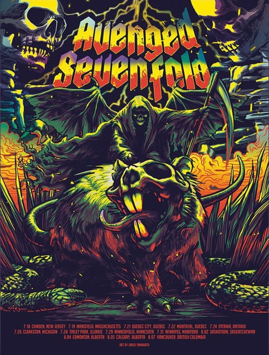 Avenged Sevenfold Tinley Park Green Variant - Poster