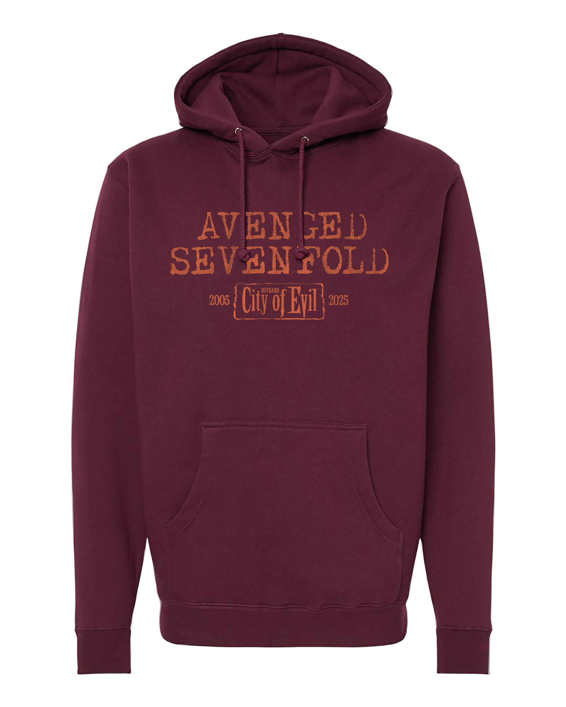 City of Evil - Maroon Heavyweight Hooded Pullover (COE 20th Anniversary)