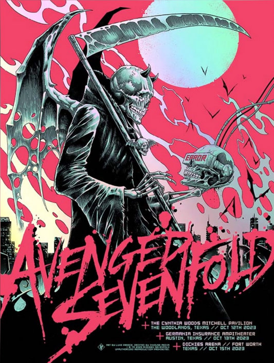 Avenged Sevenfold Texas Red Variant Rainbow Foil - Poster