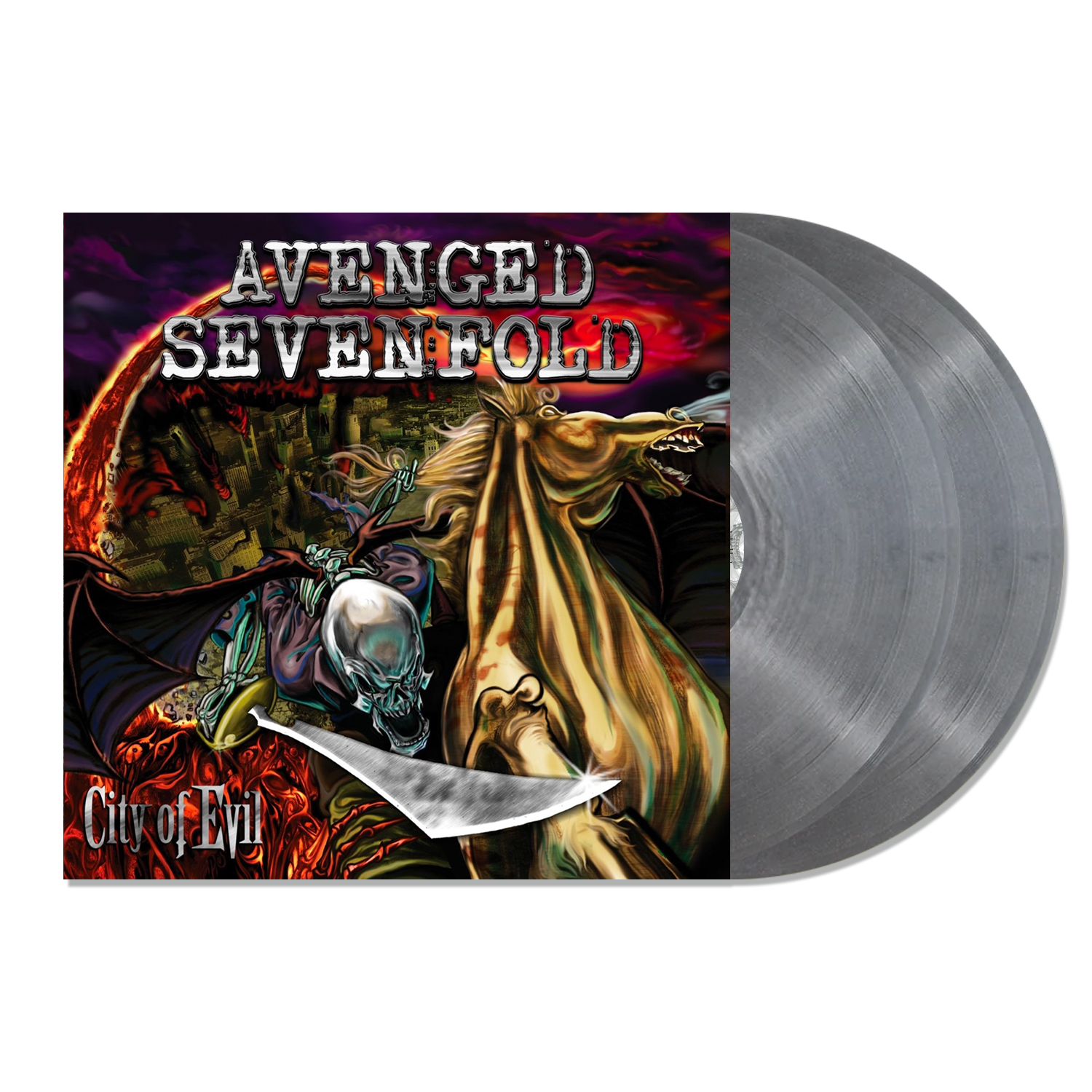 Avenged Sevenfold 'City Of Evil' 20th Anniversary Silver Nugget - Vinyl Record (PRE-ORDER)